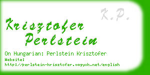 krisztofer perlstein business card